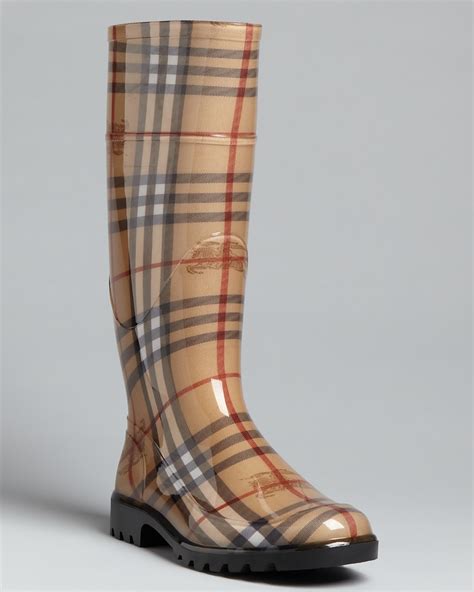 burberry haymarket check rain boots|Designer Burberry Haymarket Rain Boots for Women .